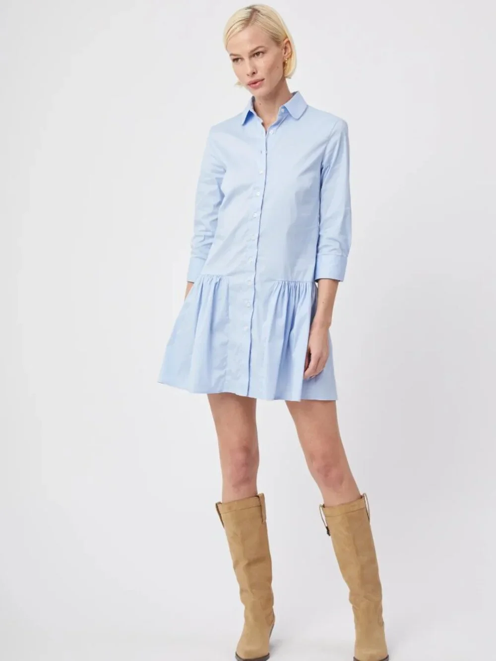 Rochelle Behrens The Drop Waist Shirt Dress S - Picture 4 of 16